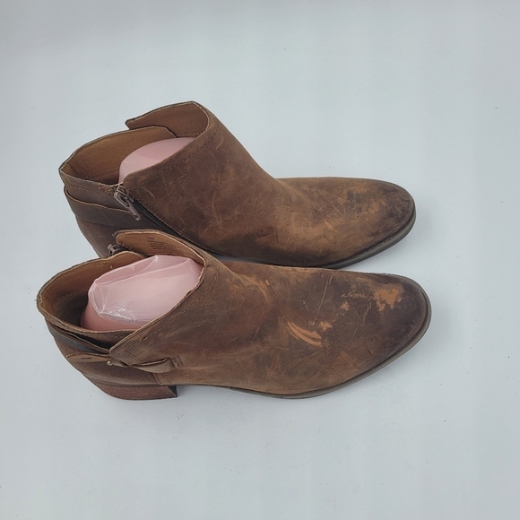 Korks by Kork-Ease Sonya Brown Leather Ankle Boots Size 10 - Picture 6 of 15